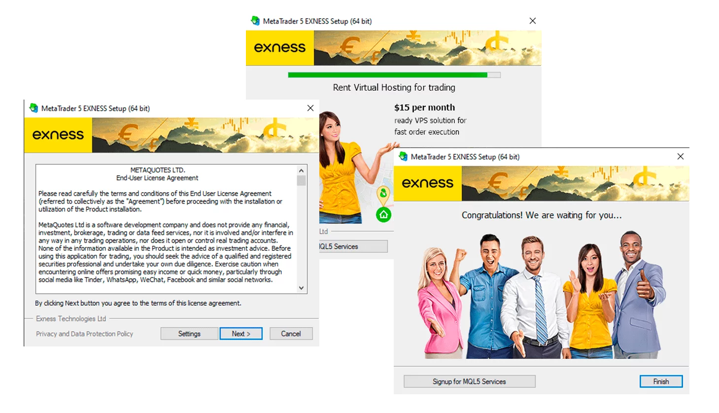 exness 下载并安装应用程式至电脑步骤 4-1